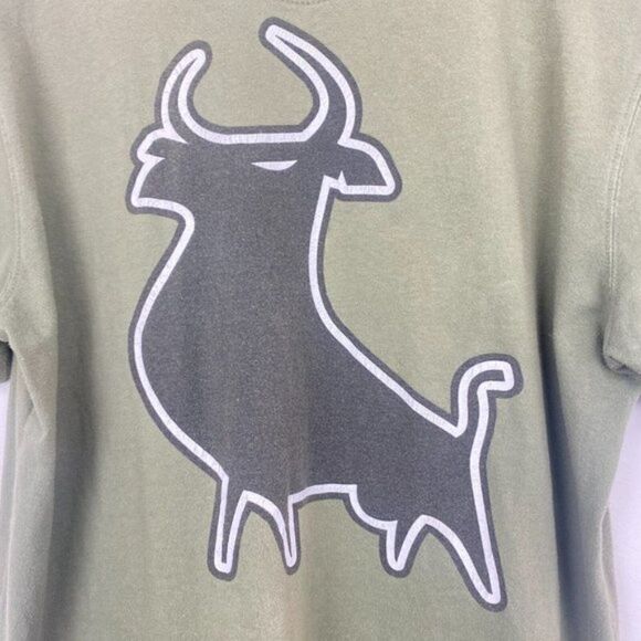 PIEL DE Toro Men's Army Green Logo Short Sleeve Crew Neck T Shirt US M - Picture 4 of 10